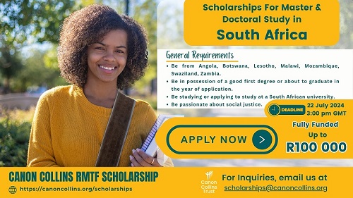 Canon Collins RMTF Scholarships Shortlisted Candidates